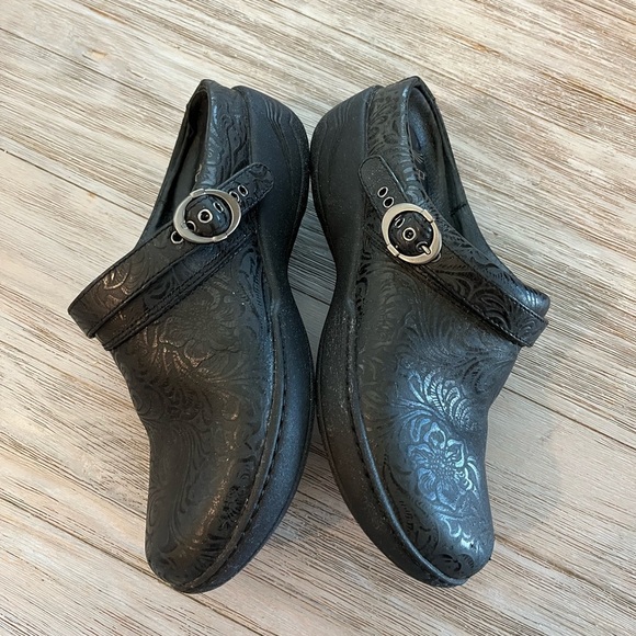 Dansko Allison Clog Black Leather Upper Mary Jane - Picture 6 of 8